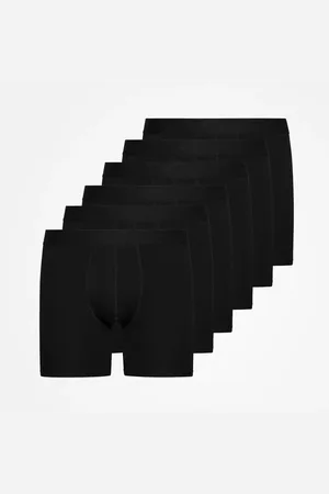 Snocks Boxer lunghi senza logo taglia M in nero confezione da 6 biancheria intima da uomo in cotone biologico di