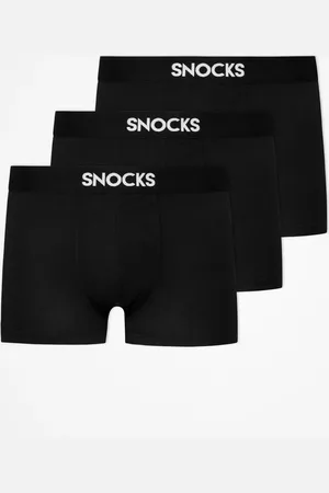 Snocks Boxer per bambini taglia 128 in nero confezione da 3 biancheria intima da uomo in cotone biologico di