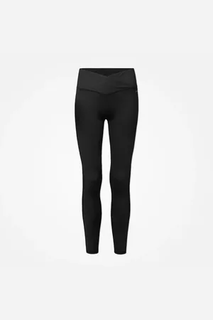 Snocks Leggings a vita alta V Cross nella taglia XS in nero confezione da 1 pantaloni da donna realizzati in poliestere riciclato di