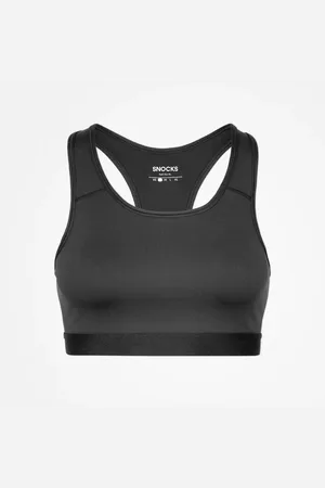 Snocks Reggiseno sportivo taglia S in grigio scuro confezione da 1 top da donna in poliestere riciclato di