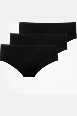 Snocks Mutandine hipster taglia XS in nero confezione da 3 biancheria intima da donna in cotone biologico di