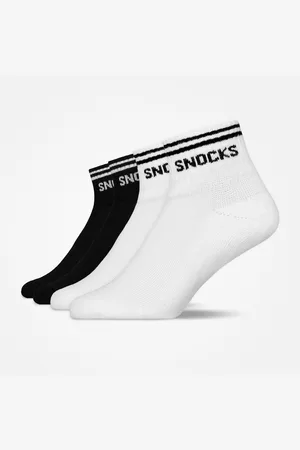 Snocks Calzini da sneaker retrò nelle taglie 35 38 in bianco e nero confezione da 4 calzini unisex in cotone biologico di