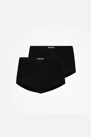 Snocks Mutandine retrò taglia S in nero confezione da 2 biancheria intima da donna in cotone biologico di
