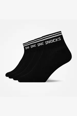 Snocks Calzini da sneaker retrò nelle taglie 35 38 in nero confezione da 4 calzini unisex in cotone biologico di