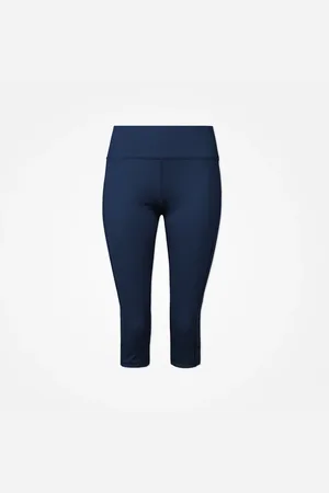 Snocks Leggings Capri taglia S in blu scuro confezione da 1 pantaloni da donna in poliestere riciclato di