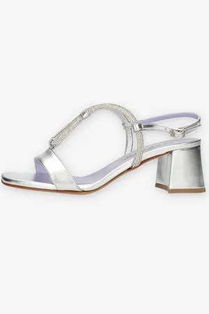 Albano Sandali con strass e tacco largo