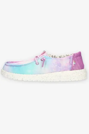 Hey dude Wendy Youth Unicorn Dreamer Slip on da bimba multicolore micro glitterate