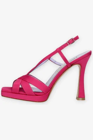Albano Sandali in raso fuxia