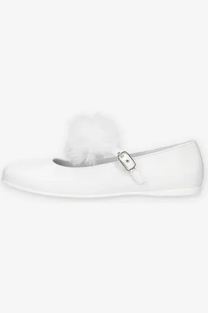 Nero Giardini Ballerine bianche con pon pon di tulle