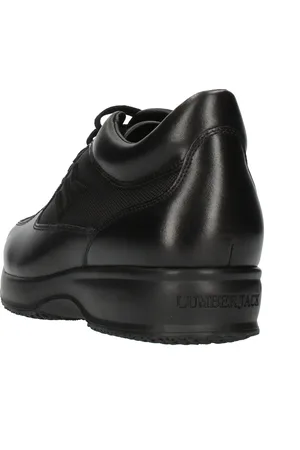 Lumberjack Raul Sneakers nere in pelle da uomo nere