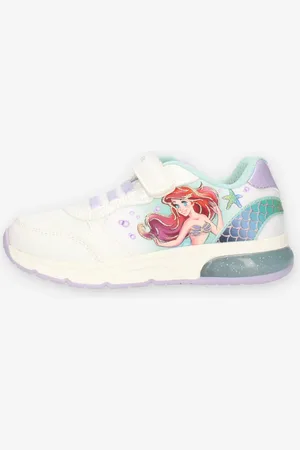 Geox Spaceclub Girl Sneakers da bimba bianche fantasia Ariel con luci