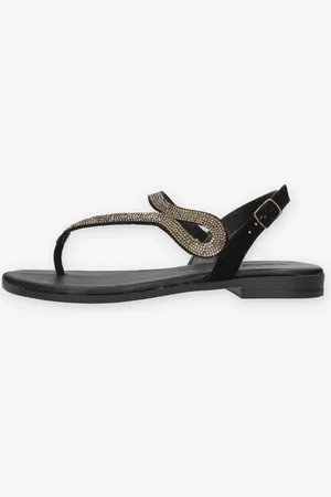 IGI&CO Sandali infradito neri con strass