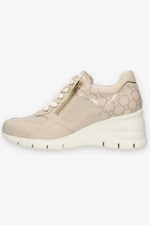 Nero Giardini Sneakers ivory da donna con zeppa