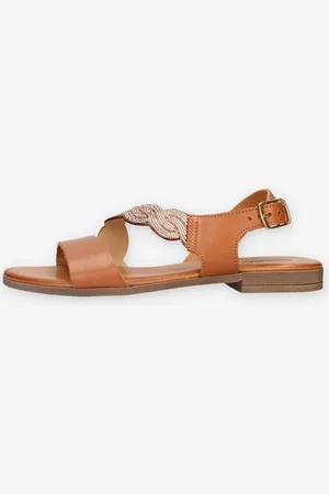 IGI&CO Sandali bassi cuoio da donna con strass