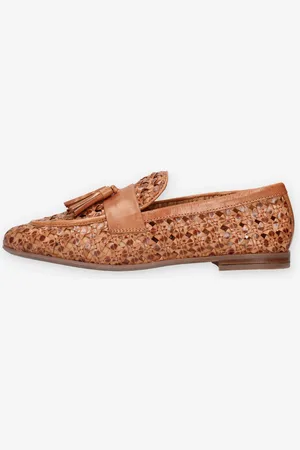 Frau Mocassine da donna traforate color cuoio