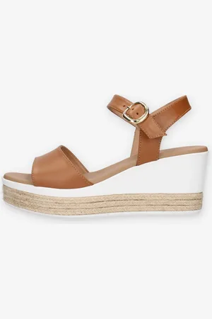 Nero Giardini Sandali cognac con zeppa
