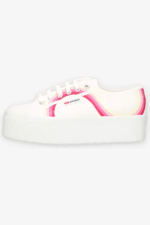 Superga Round Stripes Sneakers bianche e rosa