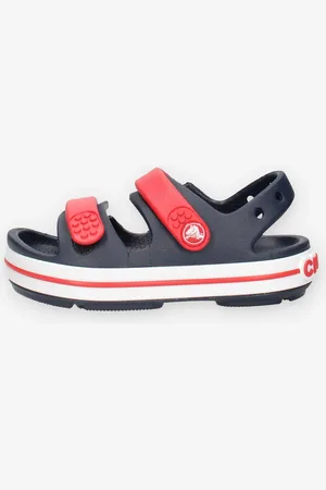 Crocs CR.209424-NAVR Crocband cruiser Sandali blu e rossi da bimbo