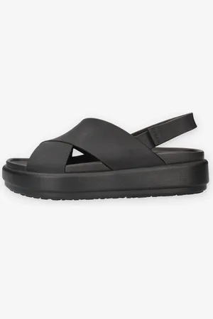 Crocs CR.209407-BKBK Brooklyn Luxe Cross Strap Sandali neri da donna