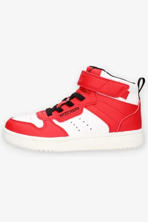 Skechers 405636L-RDW Quick Street rapid avenue Sneakers alte rosse e bianche da bimbo