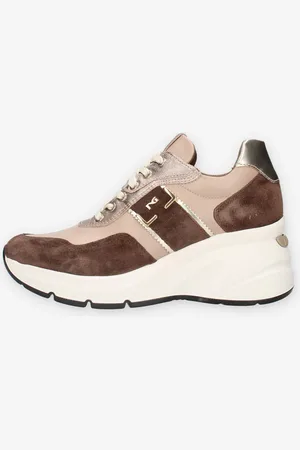 Nero Giardini I411496D-305 Sneakers castagno da donna con zeppa