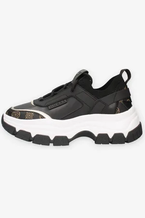 Guess FL8BYDSMF12-BLKBR Braydin Sneakers nere da donna con loghi