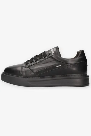 Exton 990-NAPPA- Sneakers nere da uomo