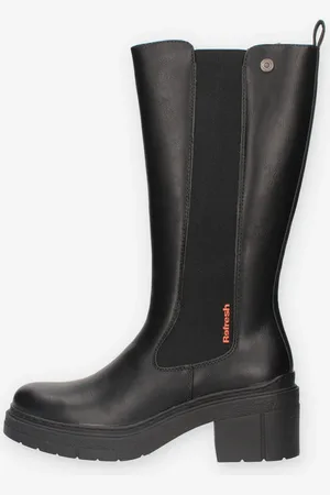 Refresh 170995-NEGRO Stivali neri da donna con tacco