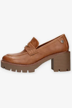 Refresh 172044-CAMEL Mocassine camel con tacco