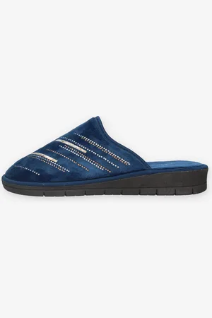 VALLEVERDE 58203-BLU Ciabatte blu da donna con strass