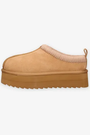 Colors of California HC.YWPLA13-TAN Sabot tan con lana