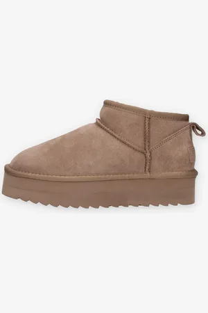 Colors of California HC.YWPLA01-TAU Stivaletti platform taupe con lana