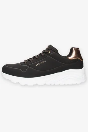 Skechers 310384L-BLK Uno Lite metallic mode Sneakers nere da donna