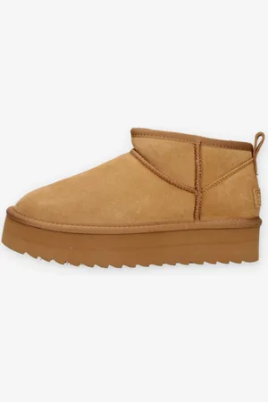 Colors of California HC.YWPLA01-TAN Stivaletti platform tan con lana