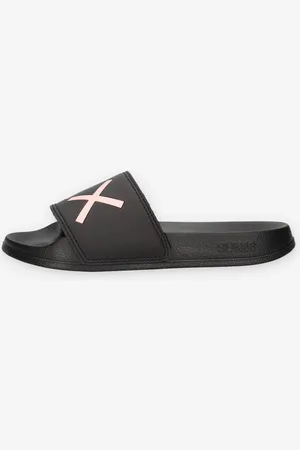 sun68 X35204-11NERO SLIPPERS LOGO