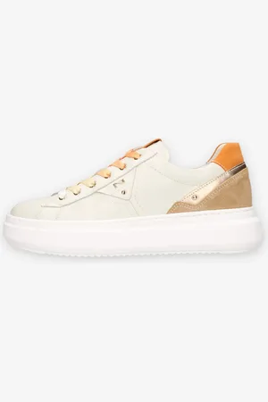 Nero Giardini E513041D-713 Sneakers beige e arancio da donna