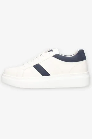 Ferre F-111- /BLEU297 Sneakers bianche e blu da uomo