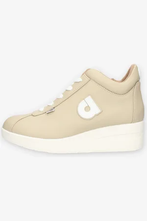 AGILE BY RUCOLINE 226-A-LEATHER-BEIGE Jackie Sneakers beige da donna
