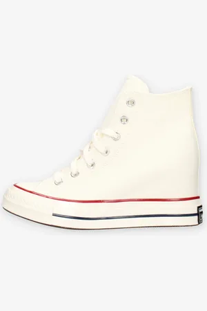 Converse A12562C Chuck 70 Wedge Hi Sneakers alte avorio con rialzo interno