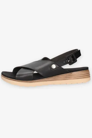 Refresh 172674-BLACK Sandali neri da donna
