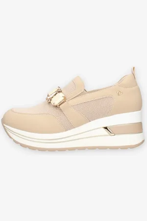 Donna serena 2L5548DM-BEIGE-PLAT Slip on beige da donna