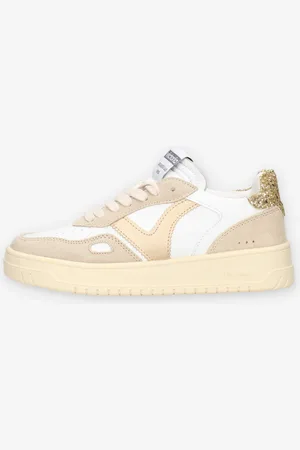 victoria 1257119-PLATINO Sneakers beige bianche e platino da donna