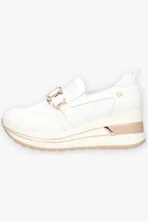 Donna serena 2L5548DM-BIANCO-PLAT Slip on bianche da donna