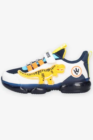 Bull Boys DNAR5008A00-BLBI T-REX Sneakers bianche e blu da bimbo con luci