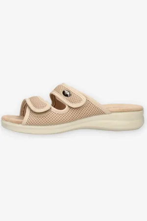 VALLEVERDE 25330-BEIGE Ciabatte beige da donna