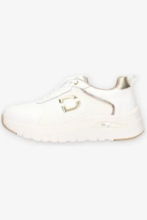 Donna serena 145671DM- -LTGOLD Sneakers bianche e oro da donna