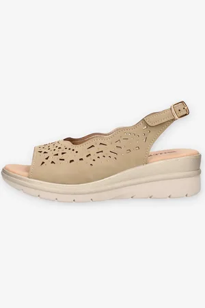 VALLEVERDE 55564-CUOIO Sandali taupe da donna