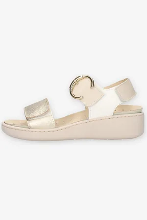 Enval 7774933-PLATINO/AVORIO Sandali platino da donna