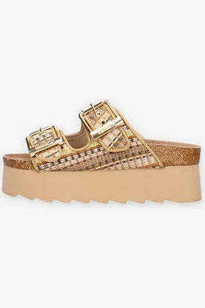 Colors of California HC.BES500-NAT Sandali scalzati beige con zeppa