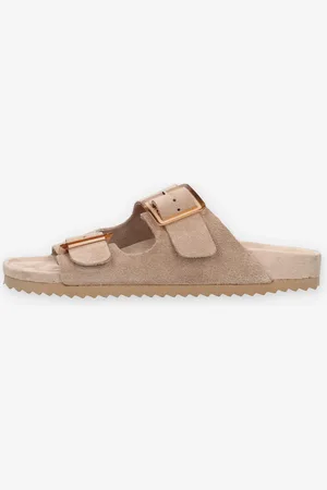 Colors of California HC.BIO56-MUD cow suede bio with two buckles